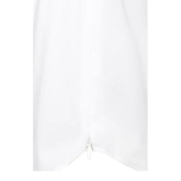 On My Mind White Draped Stretchy Boyfriend Shirt Dress- (New with tag) - Picture 4 of 8